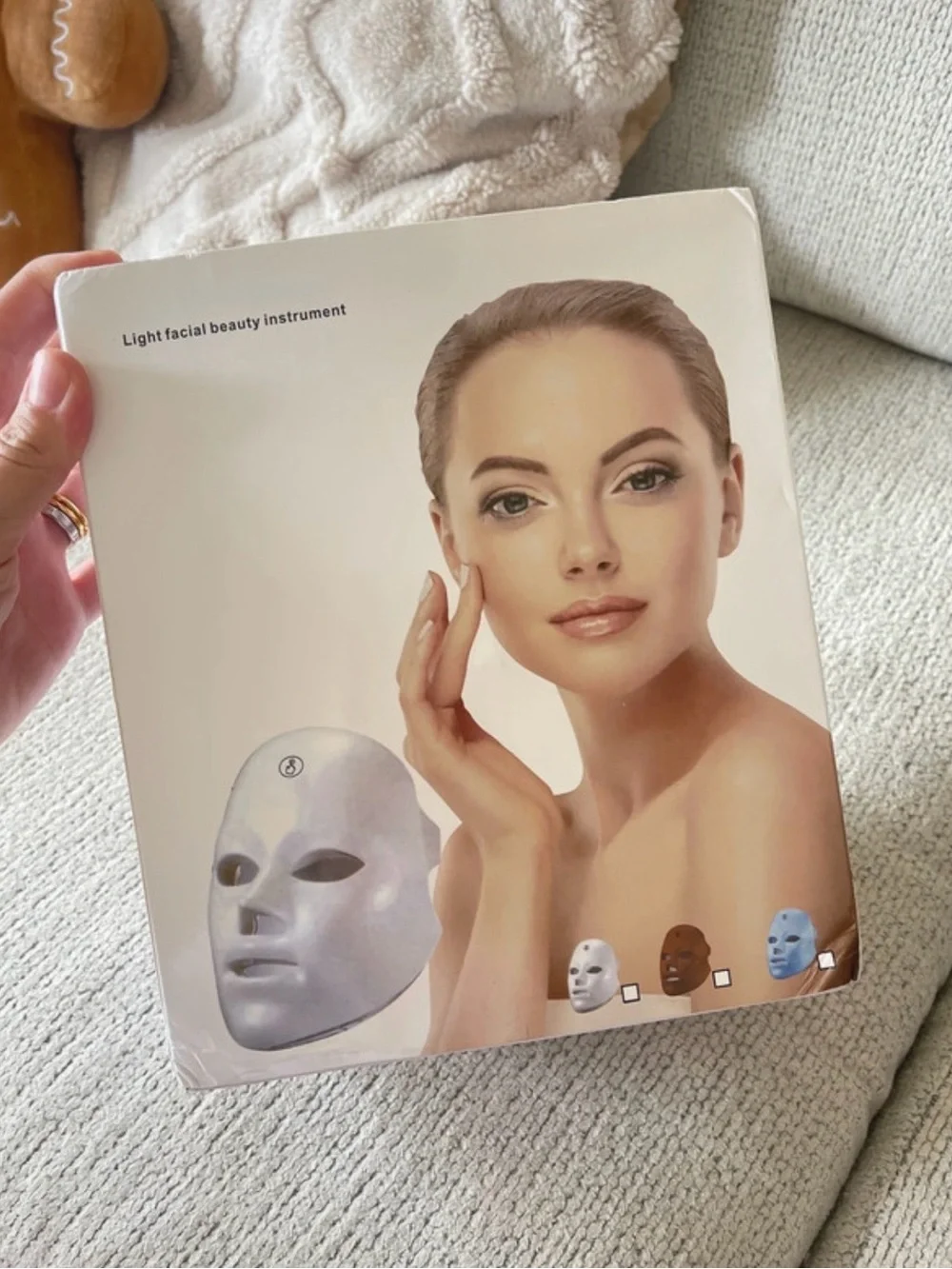 Light Facial Beauty Instrument LED Therapy Mask - White